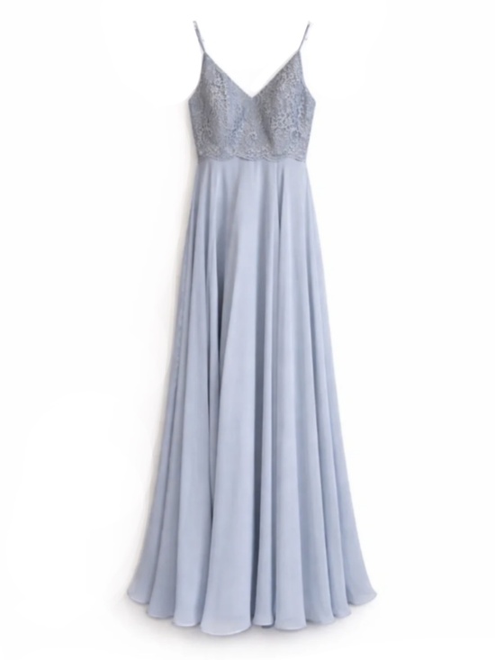Dessy Collection Dresses & Skirts - Dessy Collection Powder Blue/Grey Lace Bodice Dress – Size 2 EUC